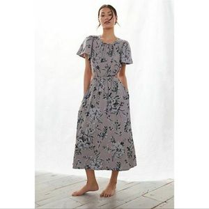 Anthropologie T.La Open-Back Floral Maxi Dress